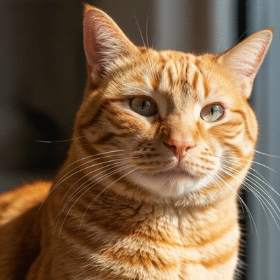 Close-up of a cat looking healthy and well-groomed, with a soft, clean coat