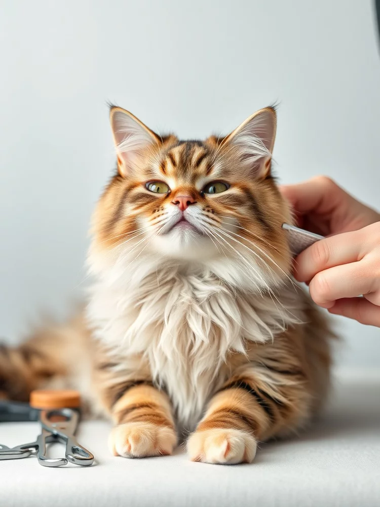 Toilettage apaisant pour chats anxieux