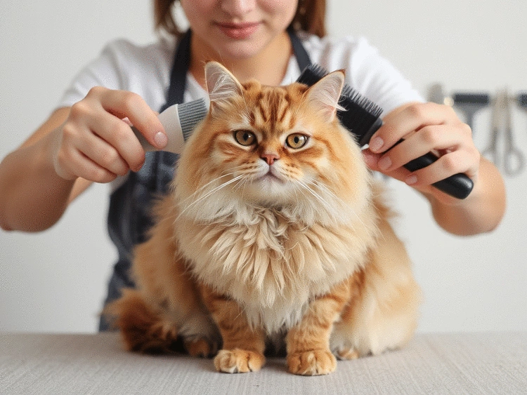 Toilettage de chats avec épilation douce