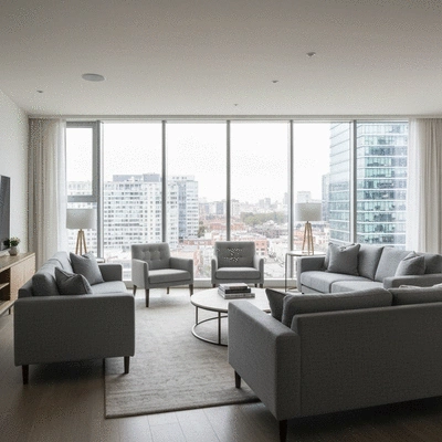 Groomer carefully brushing a dog's fur with professional tools